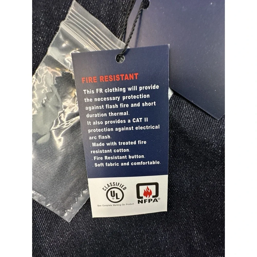 Bocomal FR Jeans Mens 42x30 Blue Denim Flame Resistant CAT 2 Workwear Work NEW